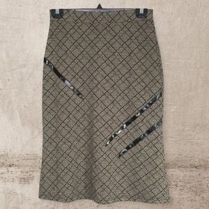 Vintage Café au Lait Midi A-line Skirt Size S Y2K